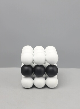 欧式树脂客厅圆球堆积正方体摆件