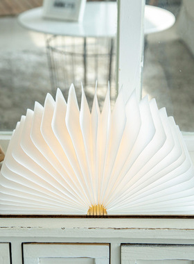 创意木质会发光床头卧室小夜灯