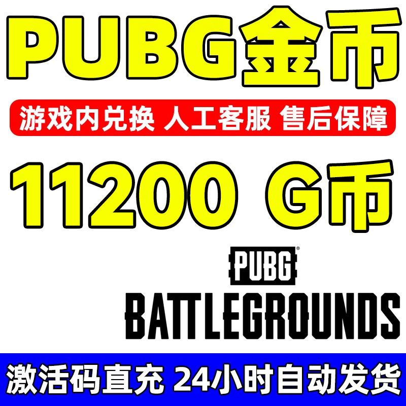 PUBG绝地求生g币11200G充值金币激活码CDK箱子套装服饰皮肤激活码 - 图0