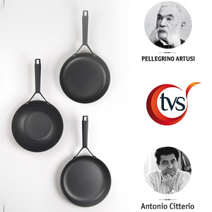意大利进口TVS无涂层平底锅ARTUSI煎锅碳钢精铁不粘锅可丽饼牛排