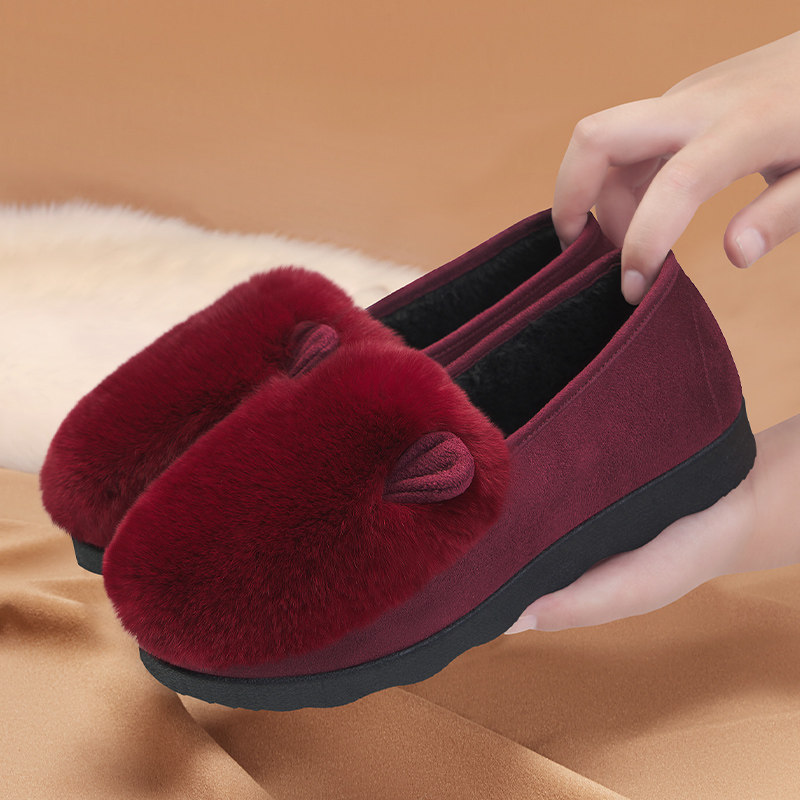 豆豆鞋女冬加绒2025新款官方旗舰店加厚保暖妈妈秋冬厚底毛毛棉鞋,淘宝优惠券,粉丝福利购,淘宝优惠卷