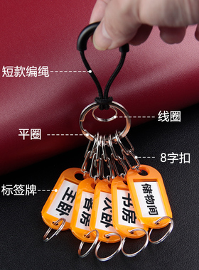 房屋分类标签牌钥匙扣房东钥匙牌家用锁匙扣标记收纳神器钥匙圈环