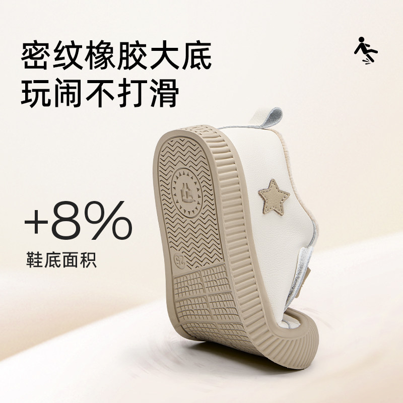 泰兰尼斯儿童室内鞋幼儿园冬季加绒保暖防滑男女童休闲板鞋易清洁,淘宝优惠券,粉丝福利购,淘宝优惠卷