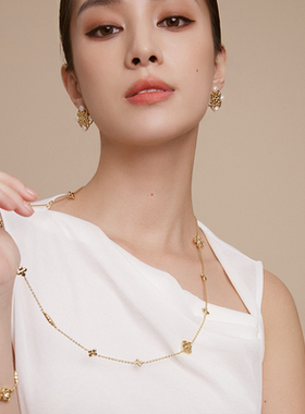 HERBE合璧五花柿蒂长款项链