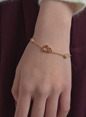 HERBE合璧 福禄来葫芦朱砂一款两戴手链项链 新年通勤时尚百搭女