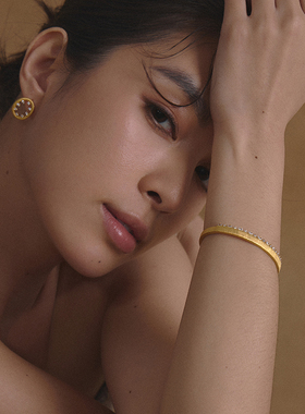 璀璨星瀑手工拉丝贵妃镯