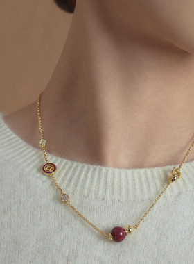 HERBE合璧福禄朱砂两戴项手链