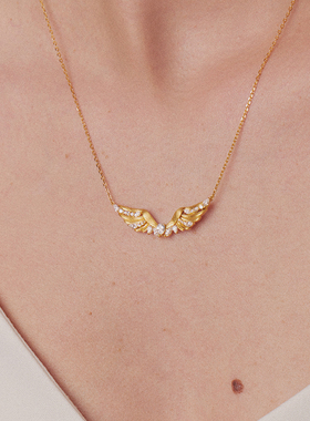 HERBE合璧 璀璨翼马[新品]飞翼项链古法手工拉丝翼马纹毛衣链女款