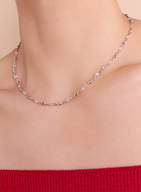 HERBE合璧 留光金珠银白色项链叠戴链锁骨链日常时尚百搭通勤女款