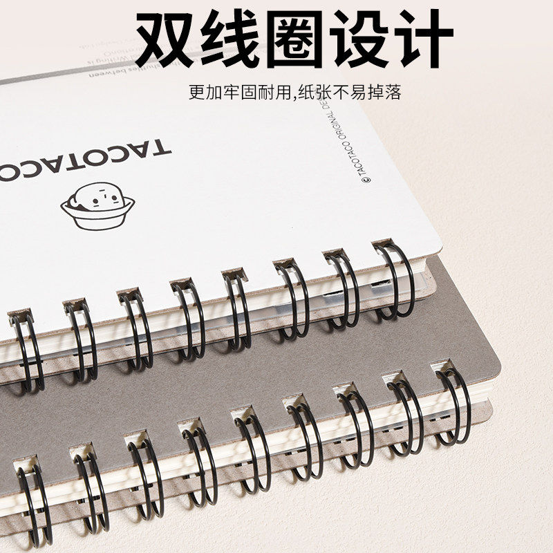 TACOTACO可立计划本线圈高颜值每日计划办公效率笔记本手册记事本活页计划本翻页桌面多功能内页可做手机支架,淘宝优惠券,粉丝福利购,淘宝优惠卷