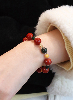 【普陀山祝福】好运南红玛瑙手串