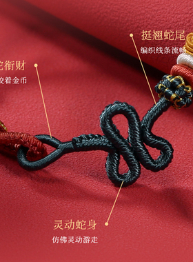 蛇年本命年转运红绳半成品手绳