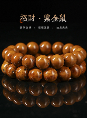 紫金鼠菩提子招财手串