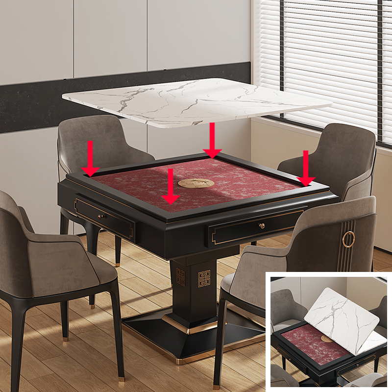 麻将机桌面盖板折叠面板家用餐桌圆形正方形麻将台台面通用 - 图2