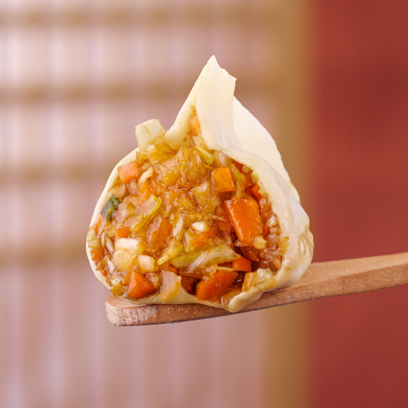 山东手工素馅水饺大馅饺子早餐速食茴香鸡蛋馅速冻饺子蒸煎饺商用 - 图3