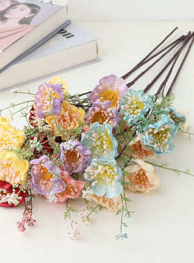 仿真杜鹃花假花粉蝶泡沫花家居装饰客厅摆件跨境热销小杜鹃仿真花