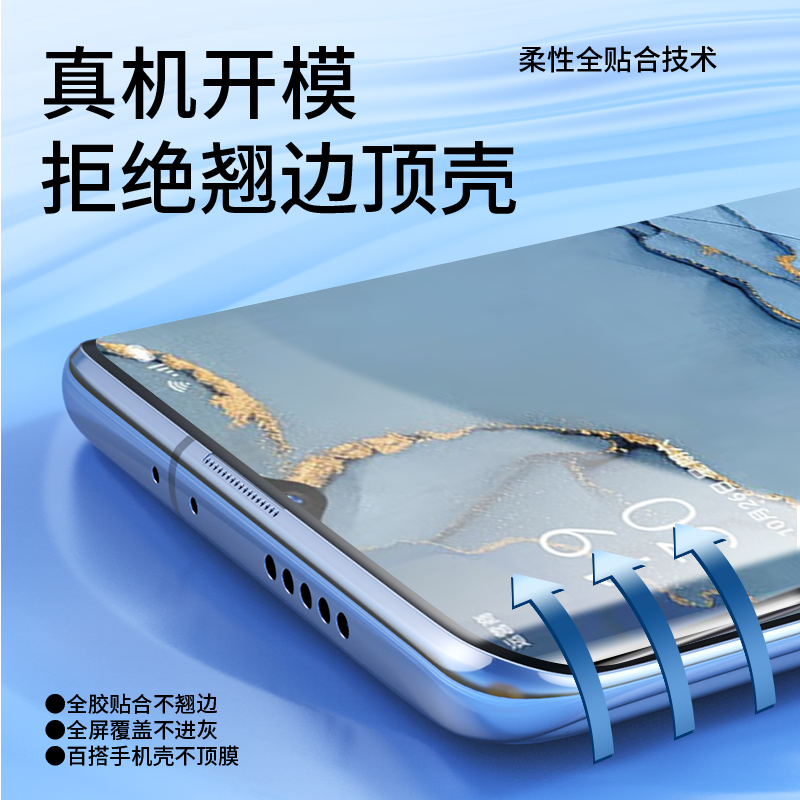 适用opporeno3pro水凝膜reno3元气版5g手机钢化膜opporen03por软膜opp0pp0ppo曲屏oppo全屏35g全包边opopreno-图0