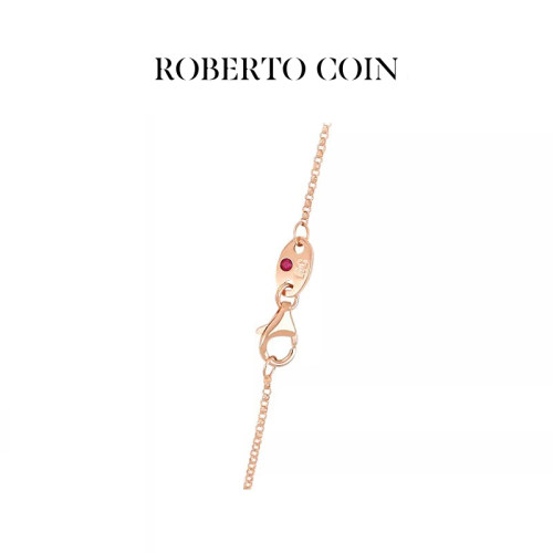 【礼物】ROBERTO COIN/珂瑛DESERT FLOWER大号钻石镂空项链 - 图1