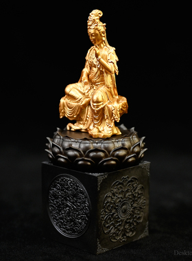 118MM树脂工艺品 家居桌面饰品摆件  观音菩萨金色版LTCP-289/3D