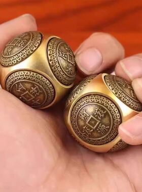 新款圆球形黄铜六面转转解压手把
