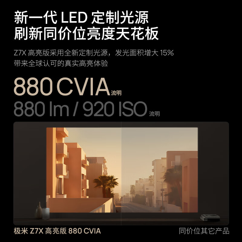 【国补立减15%】极米Z7X高亮版投影仪家用1080P全高清高亮度轻薄便携智能卧室客厅大屏家庭影院 - 图1