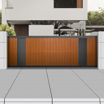 High-end Smart Patio Door Electric Translation Door Aluminum Art Villa Gate Aluminum Alloy Yard Wall Garden Door Customisation