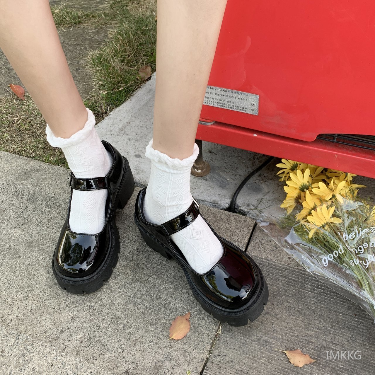 2021 Women Mary Jane Shoes Woman Vintage Girls High Heel Pla - 图3