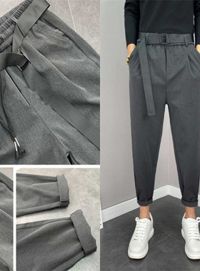 Autumn And Winter Men's Wide Leg Pants Small Foot Slim Fit N