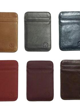 Fashion 100% Genuine Leather Thin Bank Credit Card Case Mini