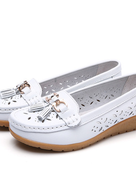 Women Flats Summer Women Genuine Leather Shoes With Low Heel