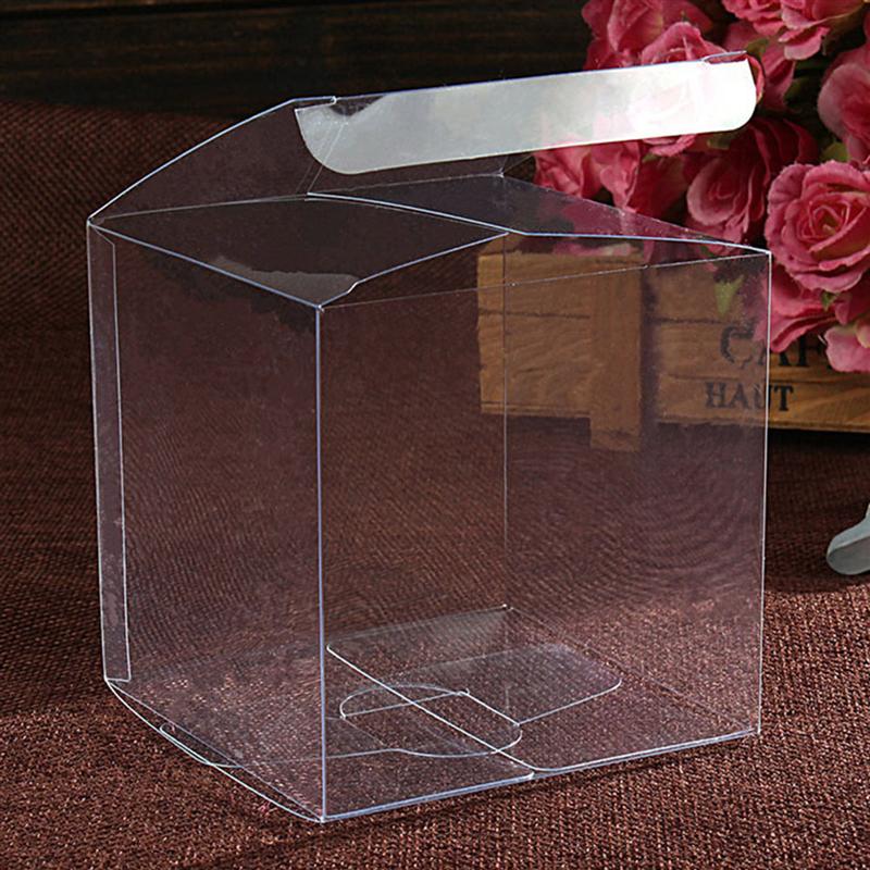 10/25pcs 4x4x4cm Clear Plastic Pvc Packing Box Transparent C-图2