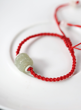 情侣其他和田玉背云青白玉并手链