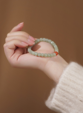 手链天然和田玉南红手串男女手饰