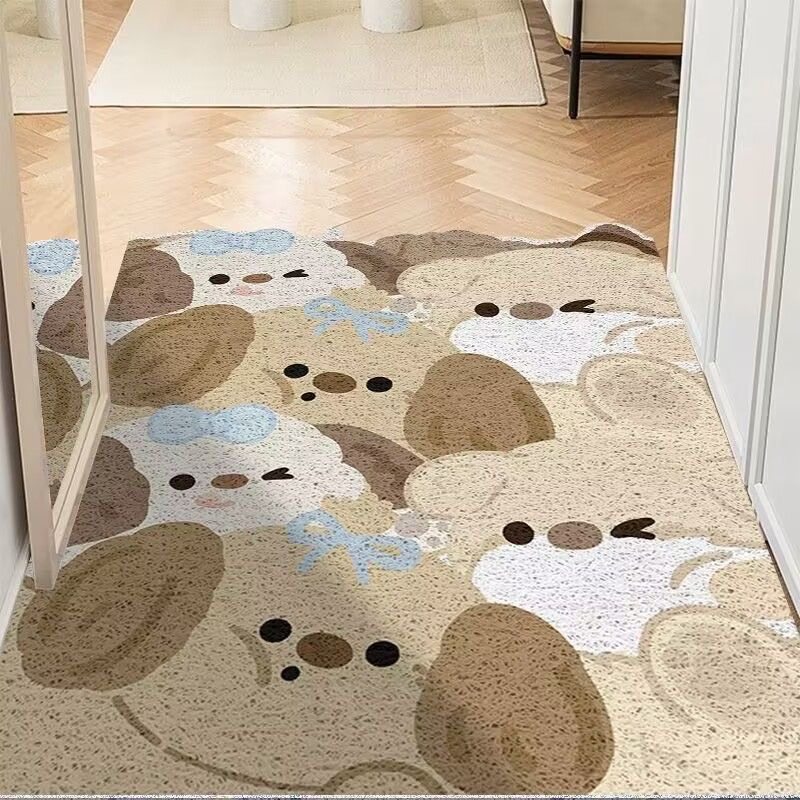 卡通丝圈地垫可爱小狗进门入户玄关蹭土脚垫大门口耐脏门垫可裁剪,淘宝优惠券,粉丝福利购,淘宝优惠卷