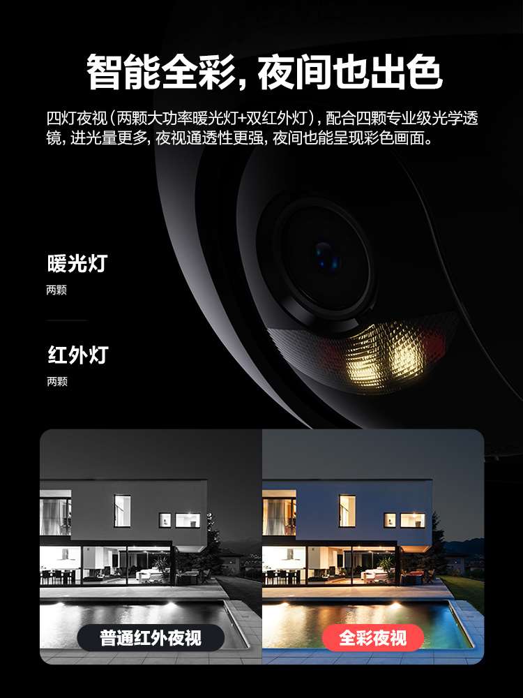 萤石C8W 4G网络室外云台360全景无线智能摄像头家用手机远程监控 - 图2