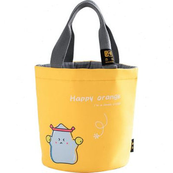 Round Lunch box handbag cartoon waterproof students office worker with rice insulation bag lunch ອະລູມີນຽມ foil portable lunch box bag