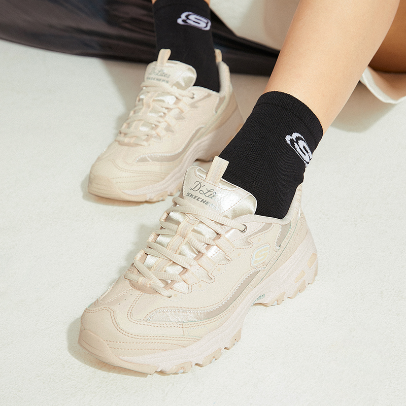 skechers官方旗舰店珠珠熊秋冬女鞋 斯凯奇维岚板鞋/休闲鞋