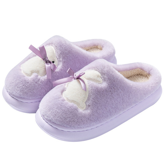 踩屎感棉拖鞋女士2025新款秋冬季室内家居毛毛绒保暖防滑月子棉拖