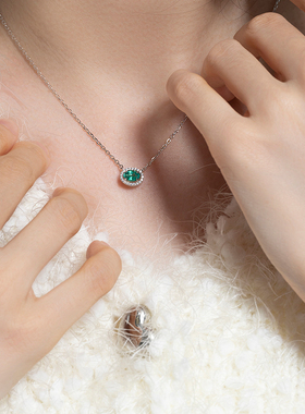 jcj时装珠宝简约椭圆形项链