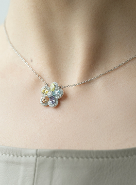 jcj时装珠宝彩色小花耳饰