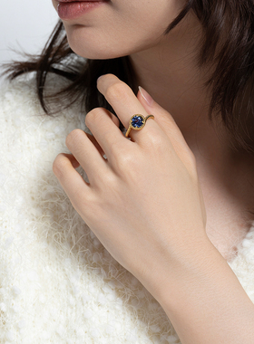 JCJ时装珠宝合成蓝宝石戒指