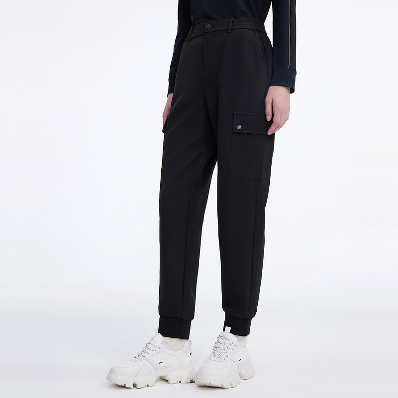 【弹力易打理】比音勒芬秋季女士束脚长裤时尚工装裤休闲裤,淘宝优惠券,粉丝福利购,淘宝优惠卷