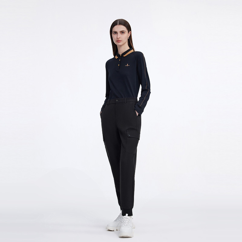 【弹力易打理】比音勒芬秋季女士束脚长裤时尚工装裤休闲裤,淘宝优惠券,粉丝福利购,淘宝优惠卷