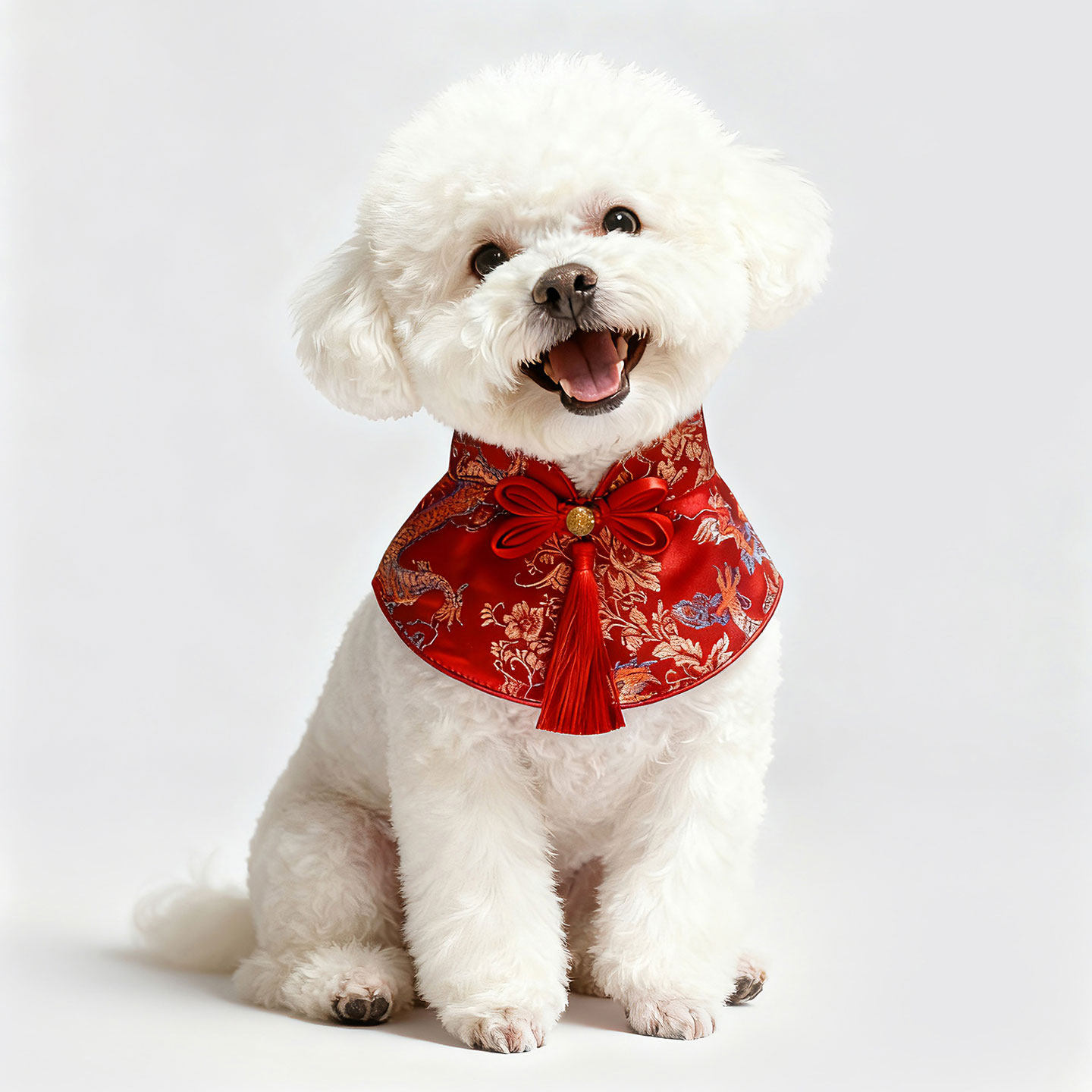 宠物新年中式唐装云肩狗狗口水巾猫咪围脖可爱小猫围兜小配饰围巾,淘宝优惠券,粉丝福利购,淘宝优惠卷