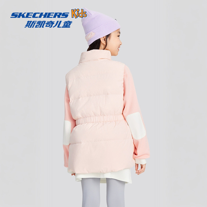 斯凯奇outlets童装儿童羽绒马甲秋冬百搭新款男女童梭织背心外穿,淘宝优惠券,粉丝福利购,淘宝优惠卷