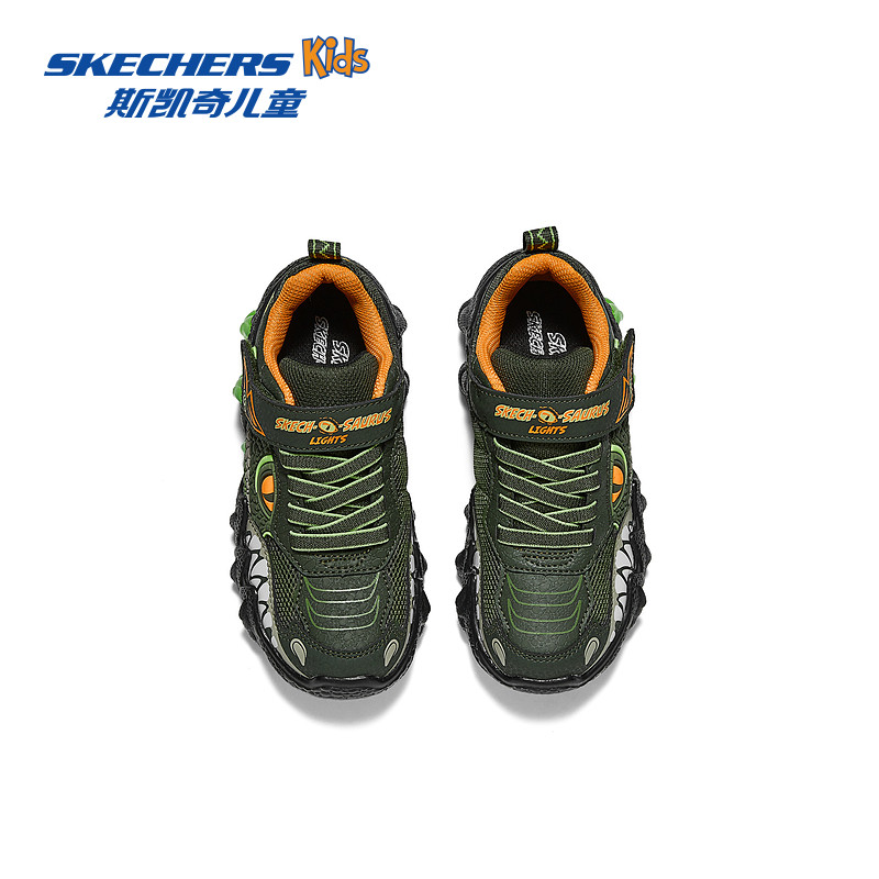 斯凯奇outlets儿童时尚潮流休闲运动鞋男童魔术贴立体闪灯鞋子,淘宝优惠券,粉丝福利购,淘宝优惠卷