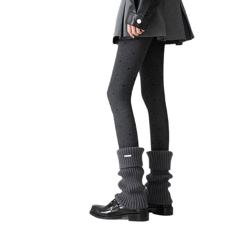 波点灰色打底裤女秋冬加绒加厚竖条纹打底袜压力显瘦不掉档连,淘宝优惠券,粉丝福利购,淘宝优惠卷