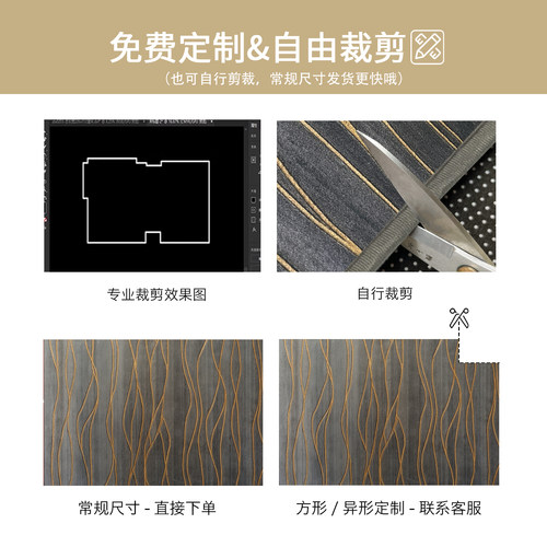 新款高级入户门地垫家用进门可裁剪脚垫门口地毯玄关防滑大门门垫 - 图1