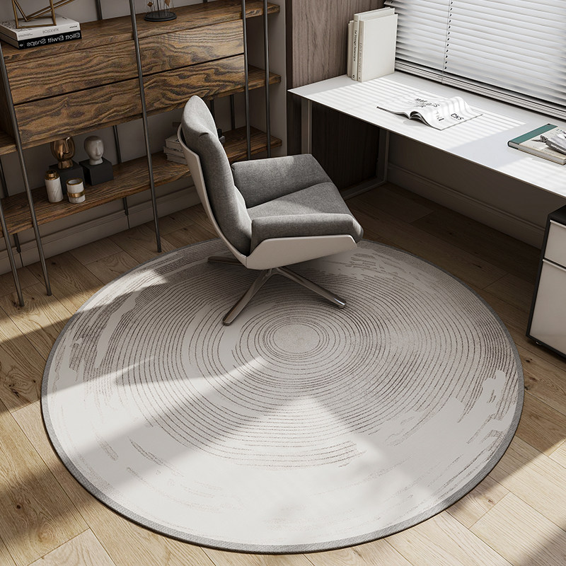 圆形地毯书房椅子垫静音防滑高级感地垫免洗耐脏家用新款现代脚垫,淘宝优惠券,粉丝福利购,淘宝优惠卷