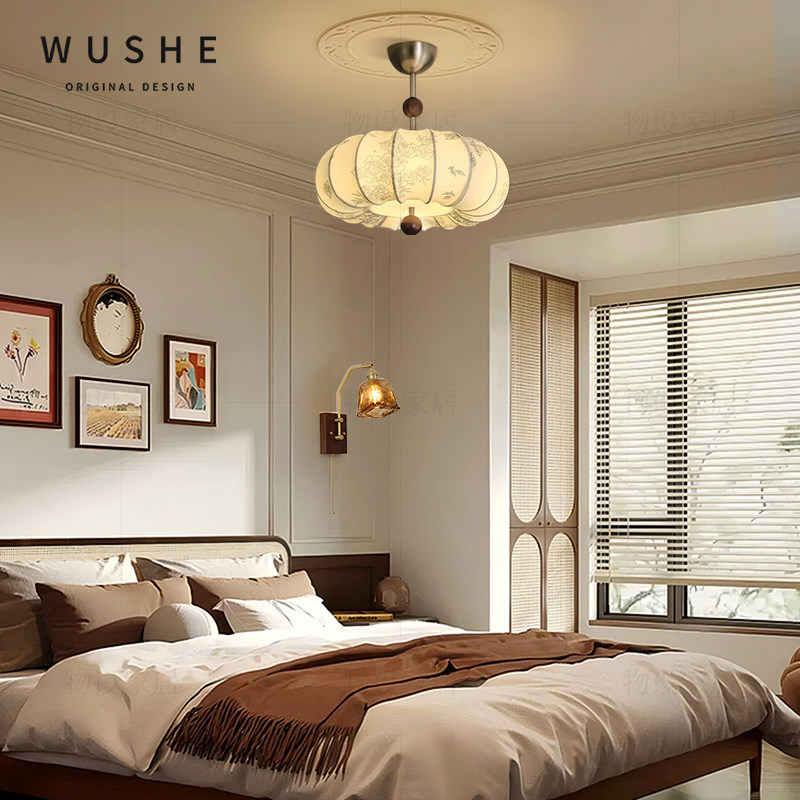 富贵法式复古中古吊灯卧室灯主灯餐厅灯书房房间主卧奶油风灯具,淘宝优惠券,粉丝福利购,淘宝优惠卷